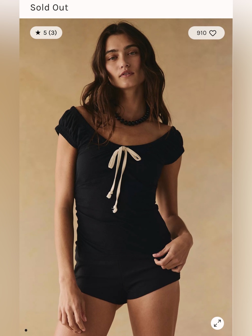 Free People Free-est Dovie Sleeveless Tie-Front Top in Black Sizes S & XL NWT